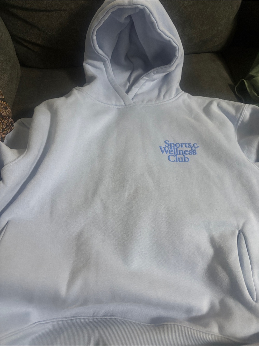 Sports & Wellness Club Light Blue Crewneck Hoodie new without tag